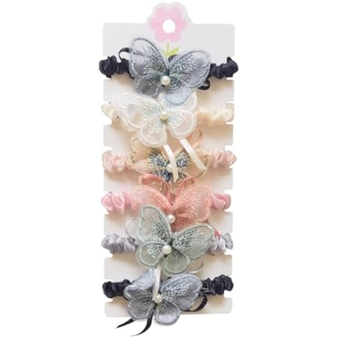 Daphne 6-Piece Children'S Hair Tie Set In The Shape Of A Butterfly - Mlitucolor - Image 1
